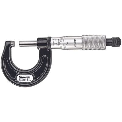 Starrett 436.1XRL-1 Außenmikrometer - Ratschensicherung, Sicherungsmutter, Hartmetallmessflächen - 0-1 Zoll Starrett 436.1XRL-1 Außenmikrometer - Ratschensicherung, Sicherungsmutter, Hartmetallmessflächen - 0-1 Zoll