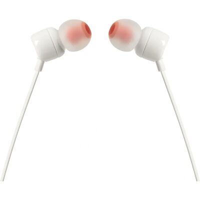 Fones de ouvido JBL T110 - In-ear com fio - Branco Fones de ouvido JBL T110 - In-ear com fio - Branco