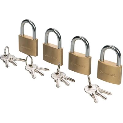 Zamek blokadowy z mosiądzu Silverline 675152 z tą samą kluczem - 40 mm Zamek blokadowy z mosiądzu Silverline 675152 z tą samą kluczem - 40 mm