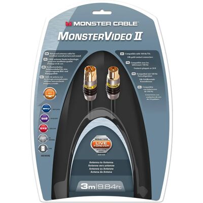 Monster Cable MV2A Câble Antenne Double Blindage 3m - Publicité Monster Cable MV2A Câble Antenne Double Blindage 3m - Publicité