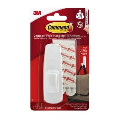 3M 17003 White Heavy Duty Utility Hook - Hook 3M 17003 White Heavy Duty Utility Hook - Hook