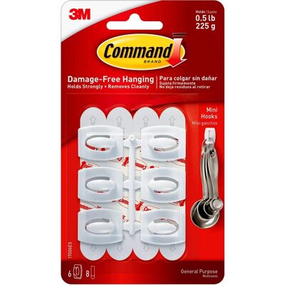 3M Command Mini Kroge - Hvid 3M Command Mini Kroge - Hvid