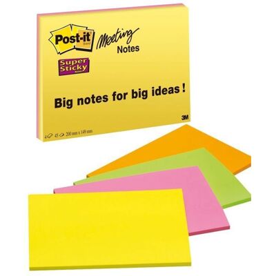 Papier-notes 3M 6845-SSP - Multicolore - 45 Feuilles - Auto-adhésif Papier-notes 3M 6845-SSP - Multicolore - 45 Feuilles - Auto-adhésif