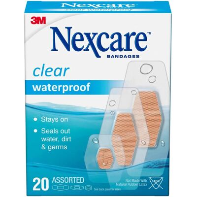 Nexcare Waterproof Clear Bandages - Water-Resistant, Easy Application Nexcare Waterproof Clear Bandages - Water-Resistant, Easy Application