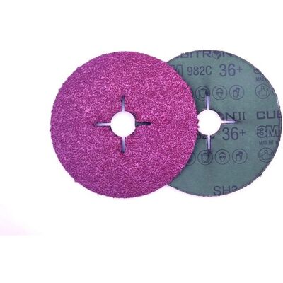 Disco in fibra Cubitron II 3M 982C - Abrasivo 125mm/22mm Disco in fibra Cubitron II 3M 982C - Abrasivo 125mm/22mm