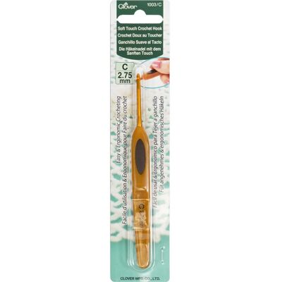 Gancho de crochê dourado Clover 2,75mm - Pegada fácil Gancho de crochê dourado Clover 2,75mm - Pegada fácil