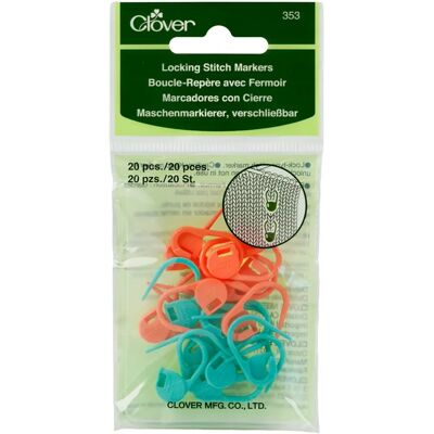 Marqueurs de mailles verrouillables Clover - 20 pcs Marqueurs de mailles verrouillables Clover - 20 pcs
