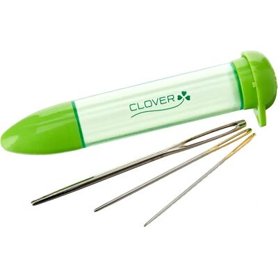 Kit d'aiguilles Clover - Tailles 13/17/20 - Étui vert - Accessoires de couture Kit d'aiguilles Clover - Tailles 13/17/20 - Étui vert - Accessoires de couture