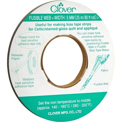 Clover Nastro termoadesivo - 5mm - Nastro adesivo per quilting e fai-da-te Clover Nastro termoadesivo - 5mm - Nastro adesivo per quilting e fai-da-te