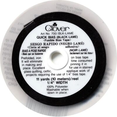 Clover Ruban de biais noir 6 mm x 10 m Clover Ruban de biais noir 6 mm x 10 m