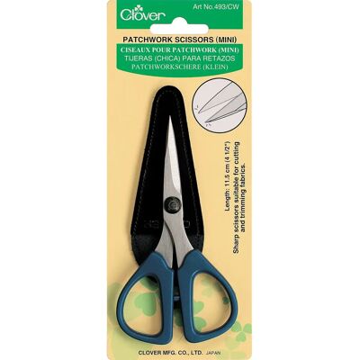 Clover Mini-4.5" Scissors - With Sheath Cover Clover Mini-4.5" Scissors - With Sheath Cover