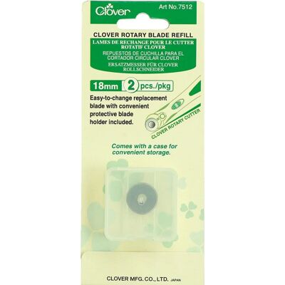 Lames de rechange pour cutter rotatif Clover 18mm - 2 pièces - Publicité Lames de rechange pour cutter rotatif Clover 18mm - 2 pièces - Publicité