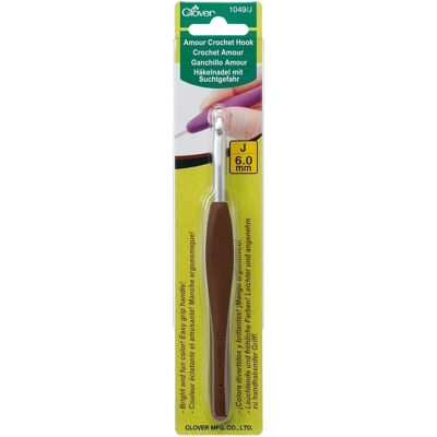Crochet Clover J10/6mm Ergonomique - 15cm - Type de crochet - Publicité Crochet Clover J10/6mm Ergonomique - 15cm - Type de crochet - Publicité