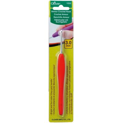 Palheiro de crochê Clover Amour 3.0mm - Ergonômico e Colorido Palheiro de crochê Clover Amour 3.0mm - Ergonômico e Colorido