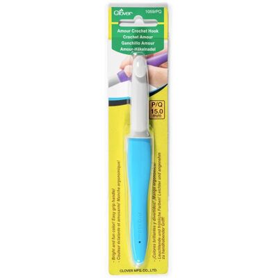 Haczyk Clover Amour - 15 mm, ergonomiczny, niebieski Haczyk Clover Amour - 15 mm, ergonomiczny, niebieski