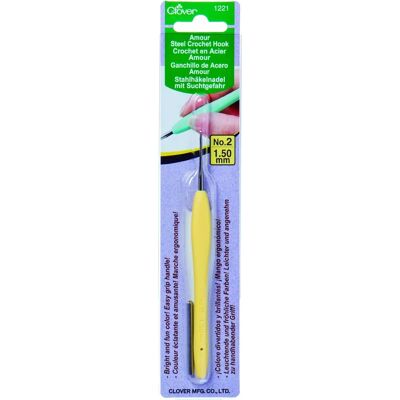 Clover Amour Steel Crochet Hook - 1.50mm - Crochet Hook Clover Amour Steel Crochet Hook - 1.50mm - Crochet Hook