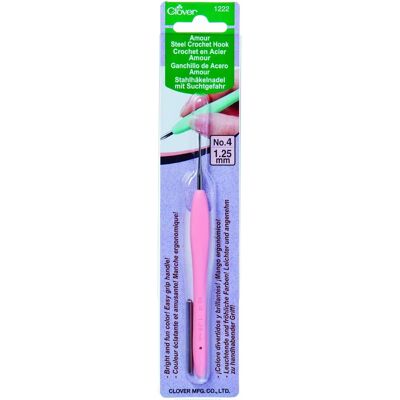 Agulha de crochê rosa Clover Amour 1,25 mm - Tipo Agulha de crochê rosa Clover Amour 1,25 mm - Tipo