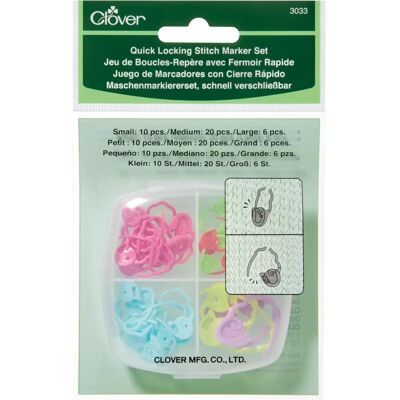 Conjunto de marcadores de pontos Clover com trava rápida Conjunto de marcadores de pontos Clover com trava rápida