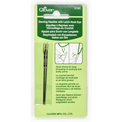 Clover Nålar - Paket med 2 nålar för sömnad & reparation Clover Nålar - Paket med 2 nålar för sömnad & reparation