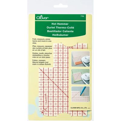 Clover Hemmer - Red/White - 25x13.8cm - Hemming Tool Clover Hemmer - Red/White - 25x13.8cm - Hemming Tool