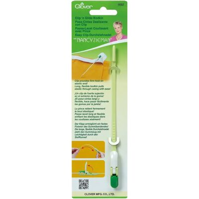 Clover Modèle #50 Basic Ensemble Clip n Glide Bodkin - Accessoire de couture - Publicité Clover Modèle #50 Basic Ensemble Clip n Glide Bodkin - Accessoire de couture - Publicité