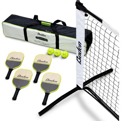 Baden Champions Pickleball Set - Black/White/Grey - Pickleball Set Baden Champions Pickleball Set - Black/White/Grey - Pickleball Set