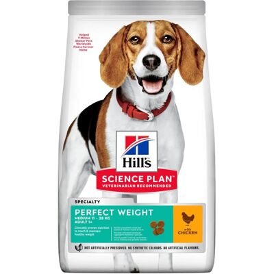 Hill's Science Plan Canine Adult Perfect Weight Medium au Poulet - Sec 12kg Hill's Science Plan Canine Adult Perfect Weight Medium au Poulet - Sec 12kg