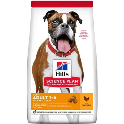 Hill's Science Plan Nourriture pour chiens adultes légère et moyenne - 2,5kg - Publicité Hill's Science Plan Nourriture pour chiens adultes légère et moyenne - 2,5kg - Publicité