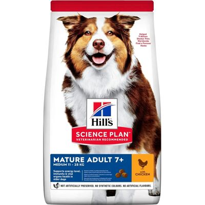 Hill's Science Plan Canine Mature Adult 7+ Medium med kyckling torrfoder - 14kg Hill's Science Plan Canine Mature Adult 7+ Medium med kyckling torrfoder - 14kg