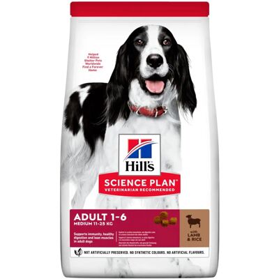 Hill's Science Plan Canine Medium Adult Lam & Ris Tørrfôr - 14kg Hill's Science Plan Canine Medium Adult Lam & Ris Tørrfôr - 14kg