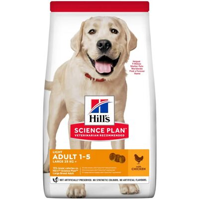 Hill's Science Plan Canine Adult Light Grand Poulet Croquettes - 14kg - Publicité Hill's Science Plan Canine Adult Light Grand Poulet Croquettes - 14kg - Publicité