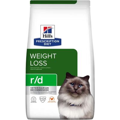 Hill's Prescription Diet Feline r/d Riduzione del Peso Crocchette - 3kg Hill's Prescription Diet Feline r/d Riduzione del Peso Crocchette - 3kg