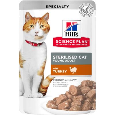Cibo umido Hill's Sterilised per gatti - Gestione del peso - 85g Cibo umido Hill's Sterilised per gatti - Gestione del peso - 85g