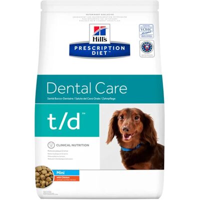 Hill's Prescription Diet tandvård t/d små hundar med kyckling torrfoder - 3kg Hill's Prescription Diet tandvård t/d små hundar med kyckling torrfoder - 3kg