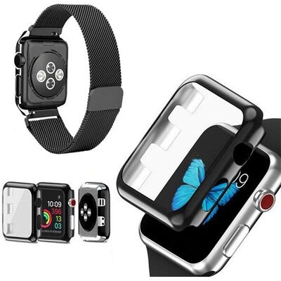 Bracelet Milanese Magnétique 45mm pour Apple Watch & Protection Anti-Choc - Accessoire - Publicité Bracelet Milanese Magnétique 45mm pour Apple Watch & Protection Anti-Choc - Accessoire - Publicité