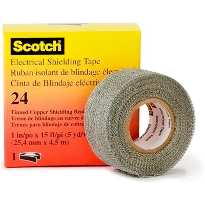 3M Scotch 24 Skærmbånd - Sølv, 4,5m x 25mm - Skærmbånd 3M Scotch 24 Skærmbånd - Sølv, 4,5m x 25mm - Skærmbånd