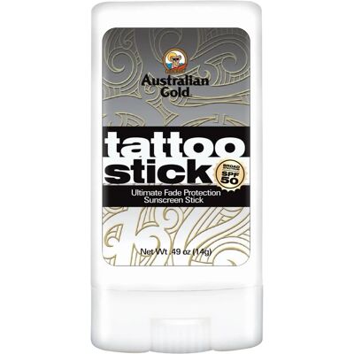 Australian Gold Tattoo Stick SPF50+ Sun Screen Stick 15 Ml - Tattoo Protection Australian Gold Tattoo Stick SPF50+ Sun Screen Stick 15 Ml - Tattoo Protection