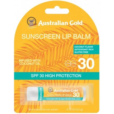 Balsamo labbra Australian Gold SPF 30 Olio di Cocco Balsamo labbra Australian Gold SPF 30 Olio di Cocco