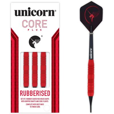 Unicorn Core Plus Gummierter Messing Soft Darts - 16g Unicorn Core Plus Gummierter Messing Soft Darts - 16g