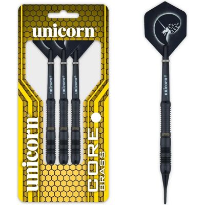 Unicorn - Core Black Brass - 2 Soft-Darts - 16 g - Darts Unicorn - Core Black Brass - 2 Soft-Darts - 16 g - Darts