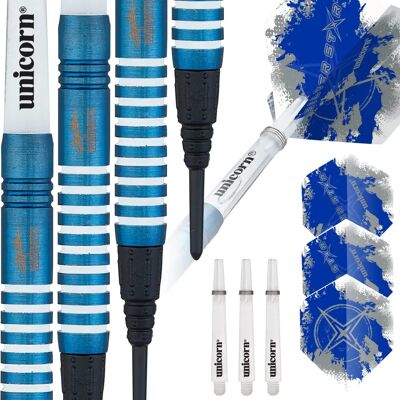Unicorn Silver Star Blue Gary Anderson Soft Darts - 17g/19g Unicorn Silver Star Blue Gary Anderson Soft Darts - 17g/19g