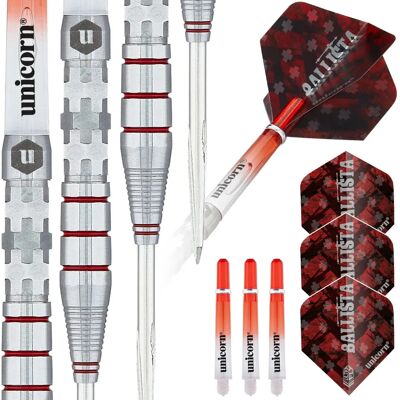 Unicorn Tungsten Darts Set - 23g, Steel Tip, Ballista Flights Unicorn Tungsten Darts Set - 23g, Steel Tip, Ballista Flights