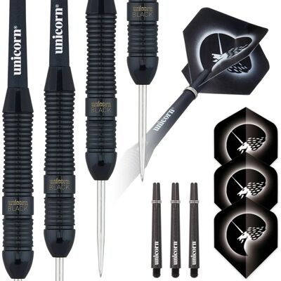 Unicorn Core Plus Laiton noir 26 g Fléchettes acier - Publicité Unicorn Core Plus Laiton noir 26 g Fléchettes acier - Publicité