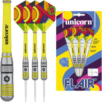 Ensemble de fléchettes en tungstène Unicorn Flair 1 - Jeu de fléchettes - Publicité Ensemble de fléchettes en tungstène Unicorn Flair 1 - Jeu de fléchettes - Publicité
