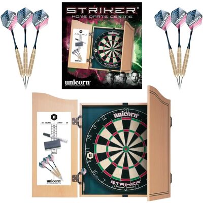 Unicorn Striker Dartboard - Borsten, 2 Pfeile, PDC genehmigt Unicorn Striker Dartboard - Borsten, 2 Pfeile, PDC genehmigt