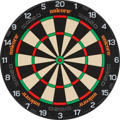 Unicorn Eclipse Ultra 2.0 Dartboard - Alto contrasto, Senza cuciture, Qualità torneo Unicorn Eclipse Ultra 2.0 Dartboard - Alto contrasto, Senza cuciture, Qualità torneo
