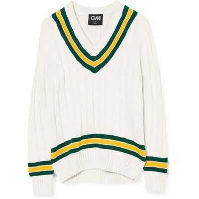 Gunn & Moore S Grün/Gelb Cricket Pullover - Cricket Pullover Gunn & Moore S Grün/Gelb Cricket Pullover - Cricket Pullover