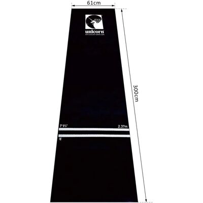 Unicorn Professionell Gummidartmatta - Tung, Märkt, 8ft Linjer Unicorn Professionell Gummidartmatta - Tung, Märkt, 8ft Linjer