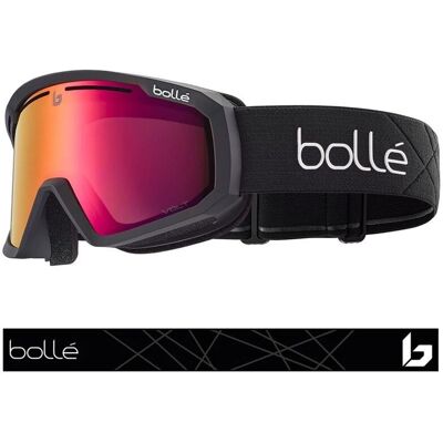 Bolle Y7 OTG Skibrille - Schwarz Matt, Volt Ruby - Skibrille Bolle Y7 OTG Skibrille - Schwarz Matt, Volt Ruby - Skibrille