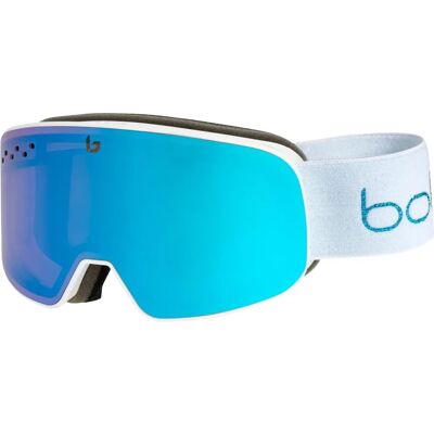 Bolle Nevada Small Weiß Metallic Blau Matt Skimaske - Skimaske Bolle Nevada Small Weiß Metallic Blau Matt Skimaske - Skimaske
